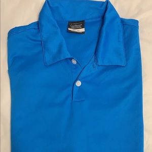 Blue dry-fit Nikegolf polo shirt